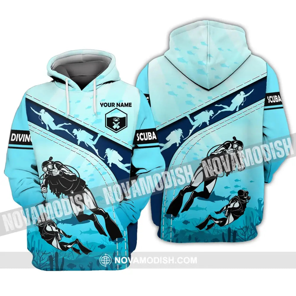 Unisex Shirt - Custom Diver Name T-Shirt - Scuba Diver - Personalized Shirt Hoodie / S T-shirt