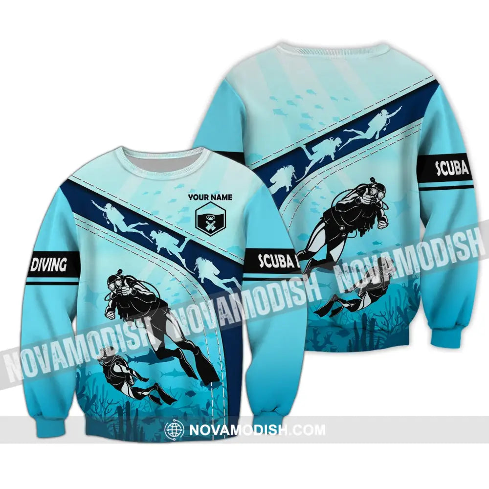 Unisex Shirt - Custom Diver Name T-Shirt - Scuba Diver - Personalized Shirt Long Sleeve / S T-shirt
