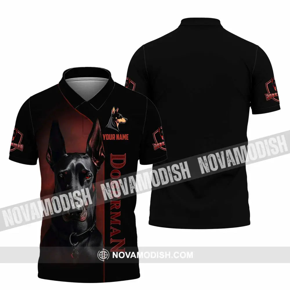 Unisex Shirt - Custom Dobermann Dog Shirt Polo Shirt / S T-shirt