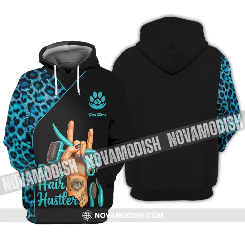Unisex Shirt - Custom Dog Hair Hustler Groomer Shirt Hoodie / S T-shirt