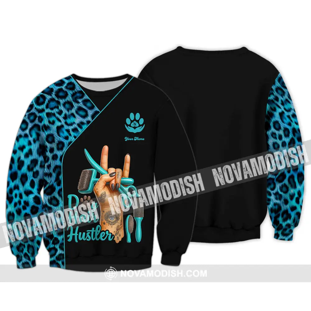 Unisex Shirt - Custom Dog Hair Hustler Groomer Shirt Long Sleeve / S T-shirt