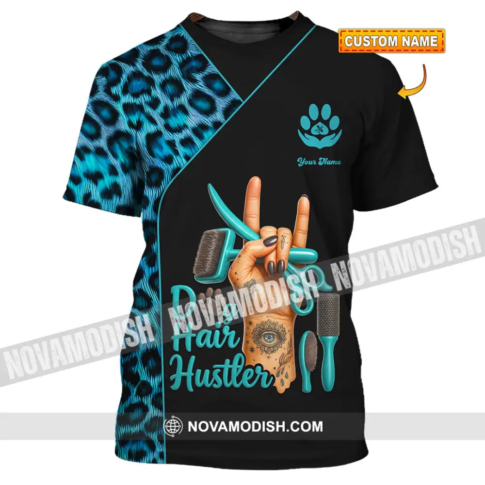 Unisex Shirt - Custom Dog Hair Hustler Groomer Shirt T-shirt