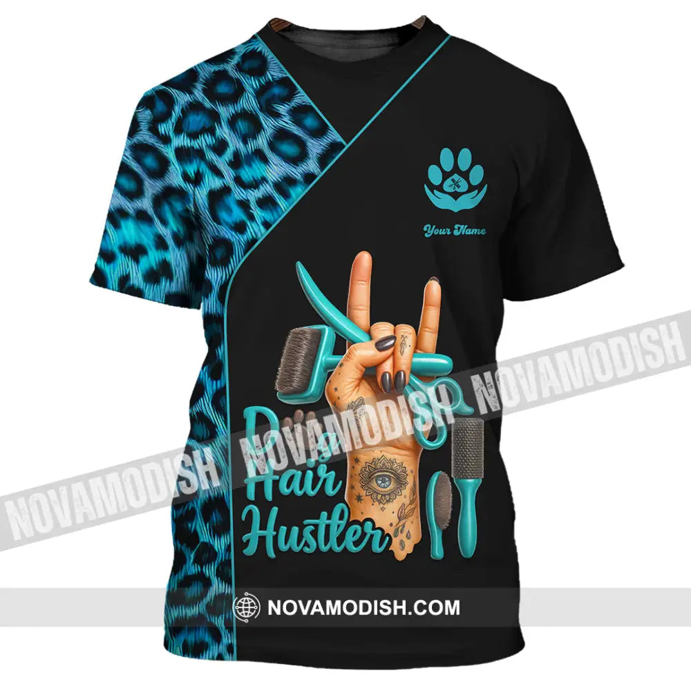 Unisex Shirt - Custom Dog Hair Hustler Groomer Shirt T-Shirt / S T-shirt
