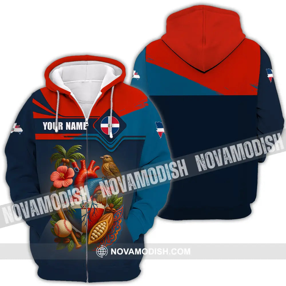 Unisex Shirt - Custom Dominican Republic Shirt Zipper Hoodie / S T-shirt