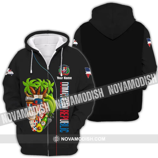 Unisex Shirt - Custom Dominican Republic Shirt Zipper Hoodie / S T-shirt