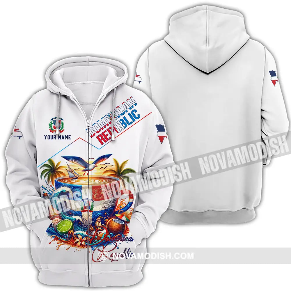 Unisex Shirt - Custom Dominican Republic Shirt Zipper Hoodie / S T-shirt