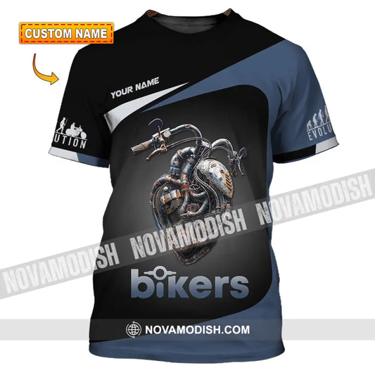 Unisex Shirt - Custom Evolution Heart Biker Shirt T-shirt