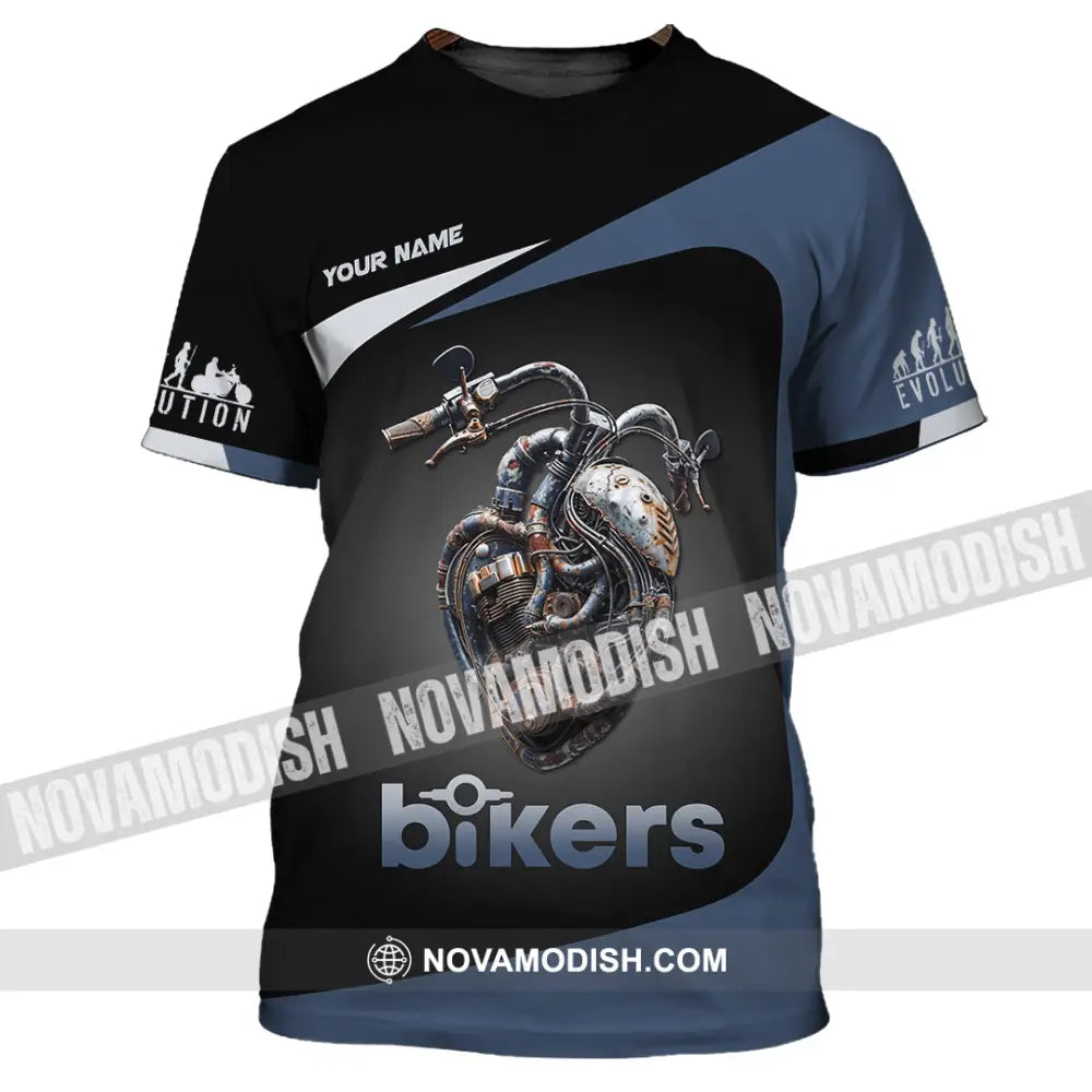 Unisex Shirt - Custom Evolution Heart Biker Shirt T-Shirt / S T-shirt