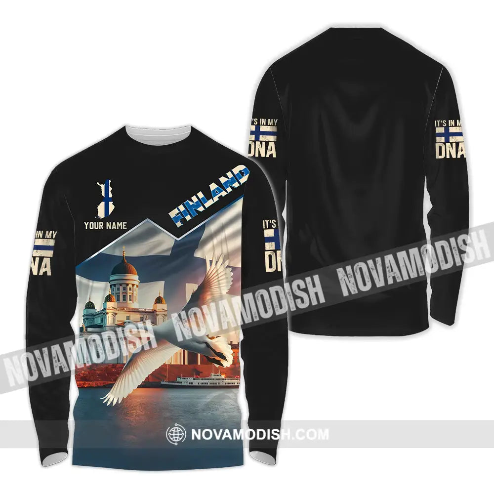 Unisex Shirt - Custom Finland Shirt Long Sleeve Shirt / S T-shirt