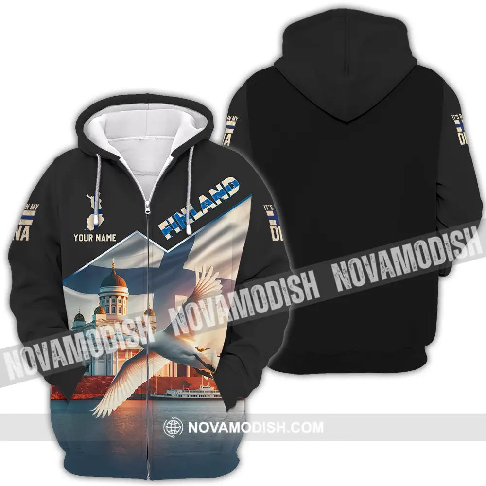 Unisex Shirt - Custom Finland Shirt Zipper Hoodie / S T-shirt
