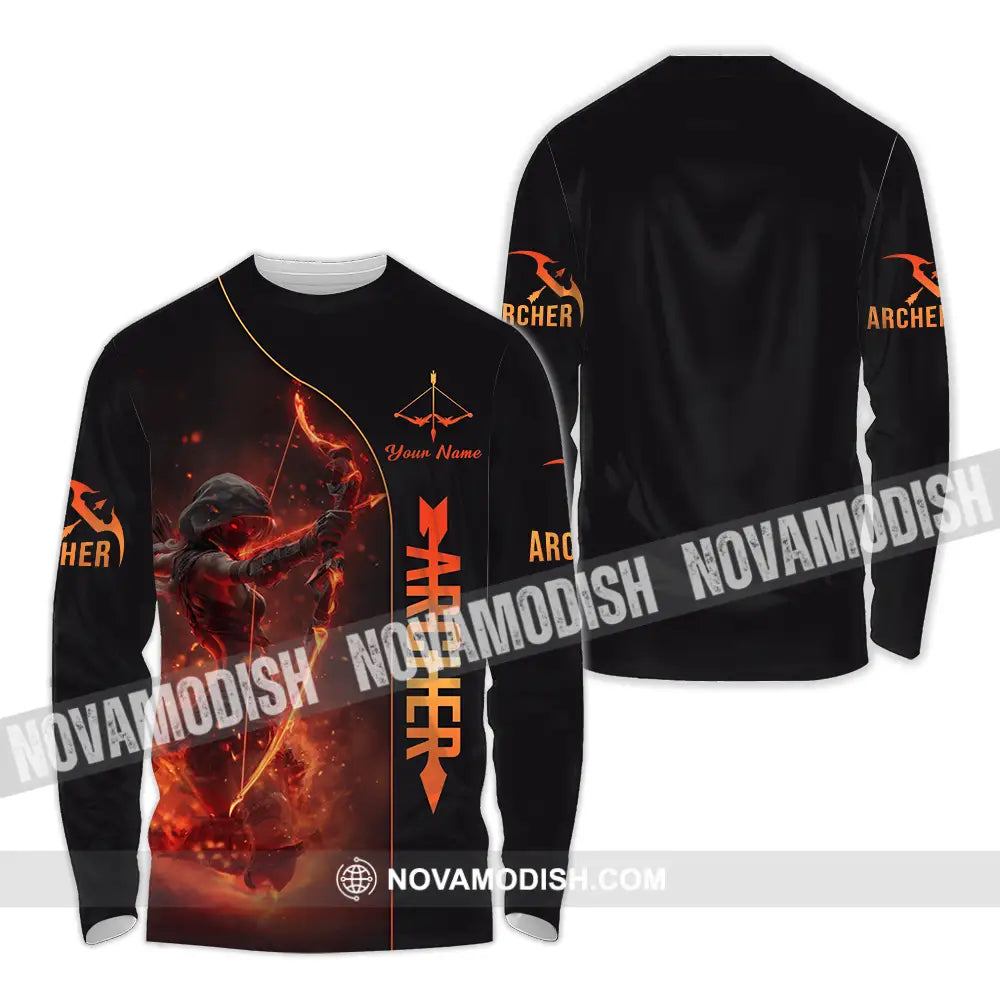 Unisex Shirt - Custom Fire Archery Shirt Long Sleeve Shirt / S T-shirt