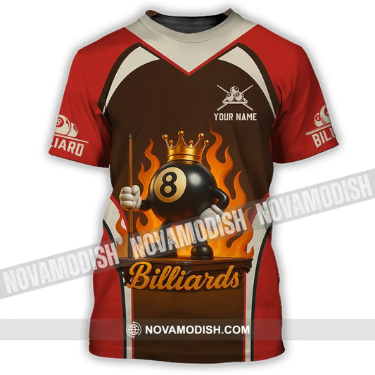 Unisex Shirt - Custom Fire Billiard Shirt T-Shirt / S T-shirt
