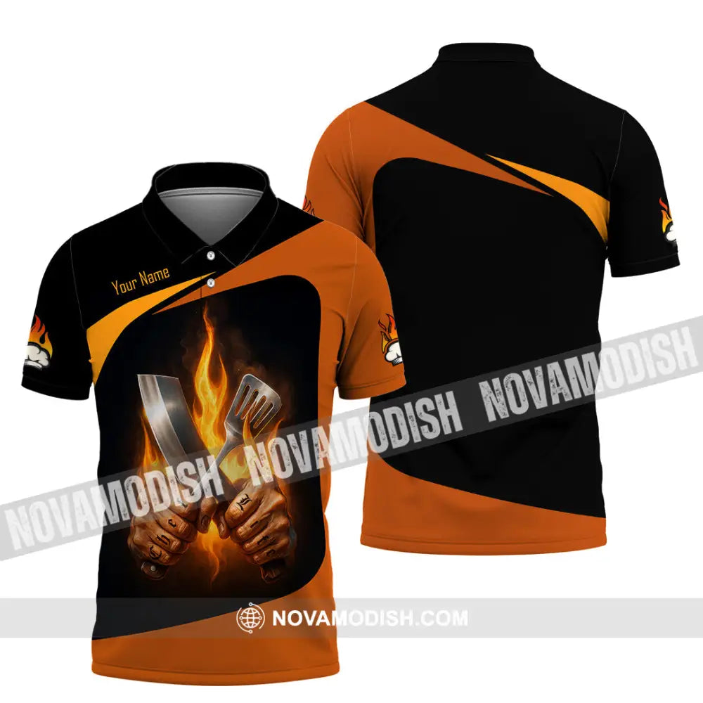 Unisex Shirt - Custom Fire Master Chef Shirt Polo Shirt / S T-shirt
