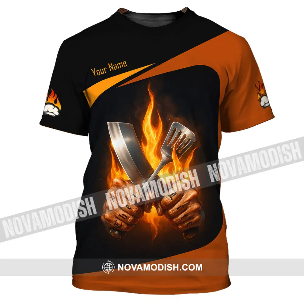 Unisex Shirt - Custom Fire Master Chef Shirt T-Shirt / S T-shirt