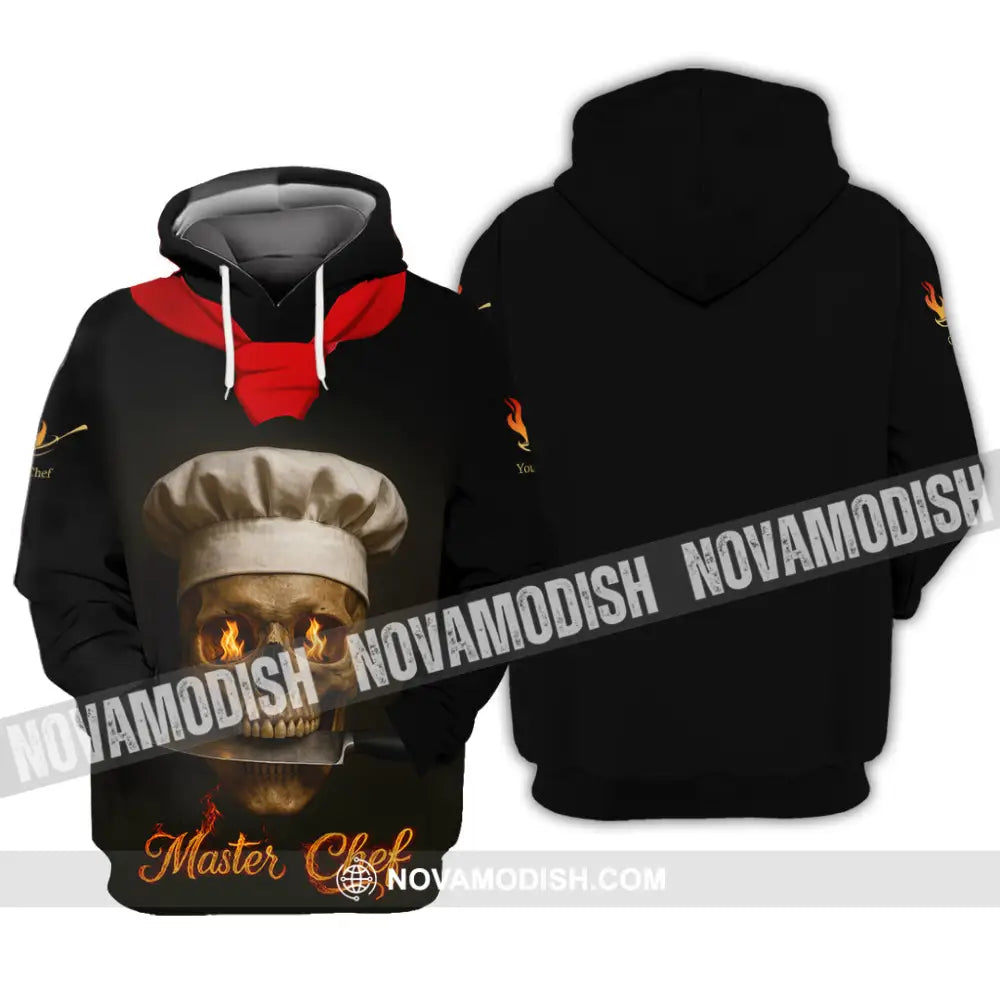 Unisex Shirt - Custom Fire Skullcap Master Chef Shirt Hoodie / S T-shirt