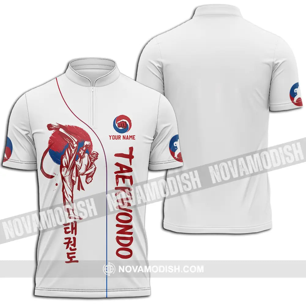 Unisex Shirt - Custom Shirt For Taekwondo Lover Zipper Polo Shirt / S T-shirt