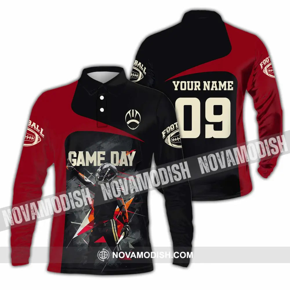 Unisex Shirt - Custom Gameday Football Shirt Long Sleeve Polo / S T-shirt