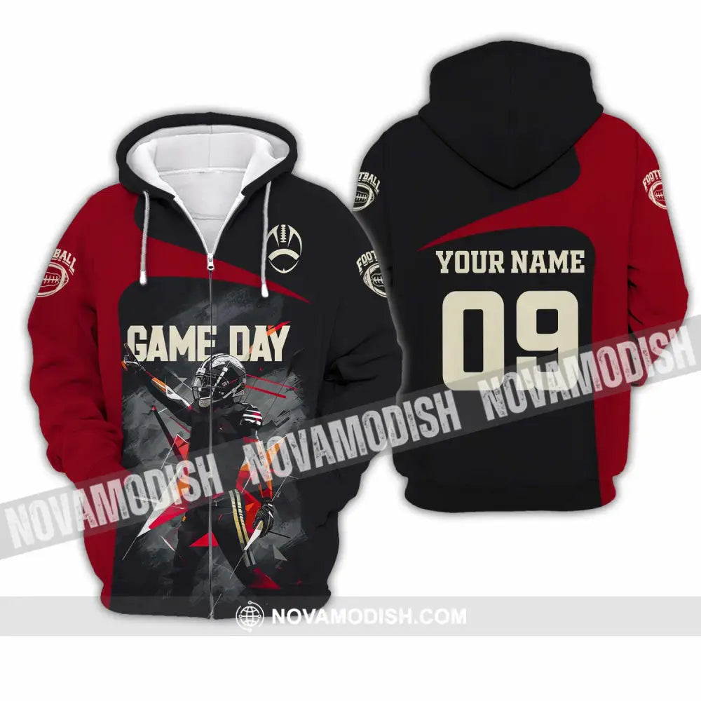 Unisex Shirt - Custom Gameday Football Shirt Zipper Hoodie / S T-shirt