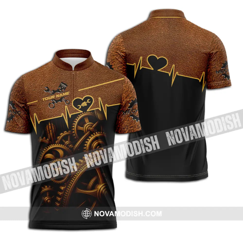 Unisex Shirt - Custom Gear Shirt Zipper Polo Shirt / S T-shirt