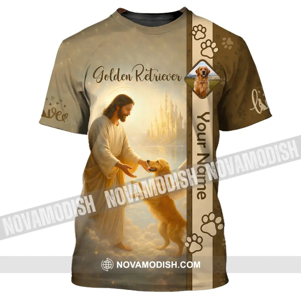 Unisex Shirt - Custom Golden Retriever And God Shirt T-Shirt / S T-shirt