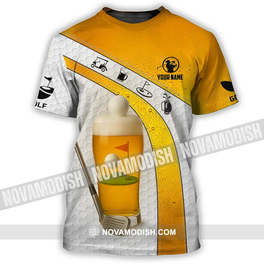 Unisex Shirt - Custom Golf And Beer Shirt T-Shirt / S T-shirt