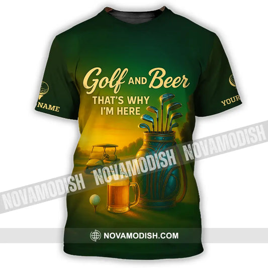 Unisex Shirt - Custom Golf And Beer Shirt T-Shirt / S T-shirt