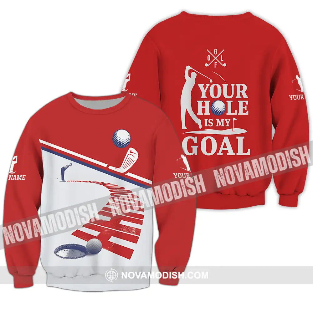 Unisex Shirt - Custom Golf Your Hole Is My Goal Shirt Long Sleeve / S T-shirt