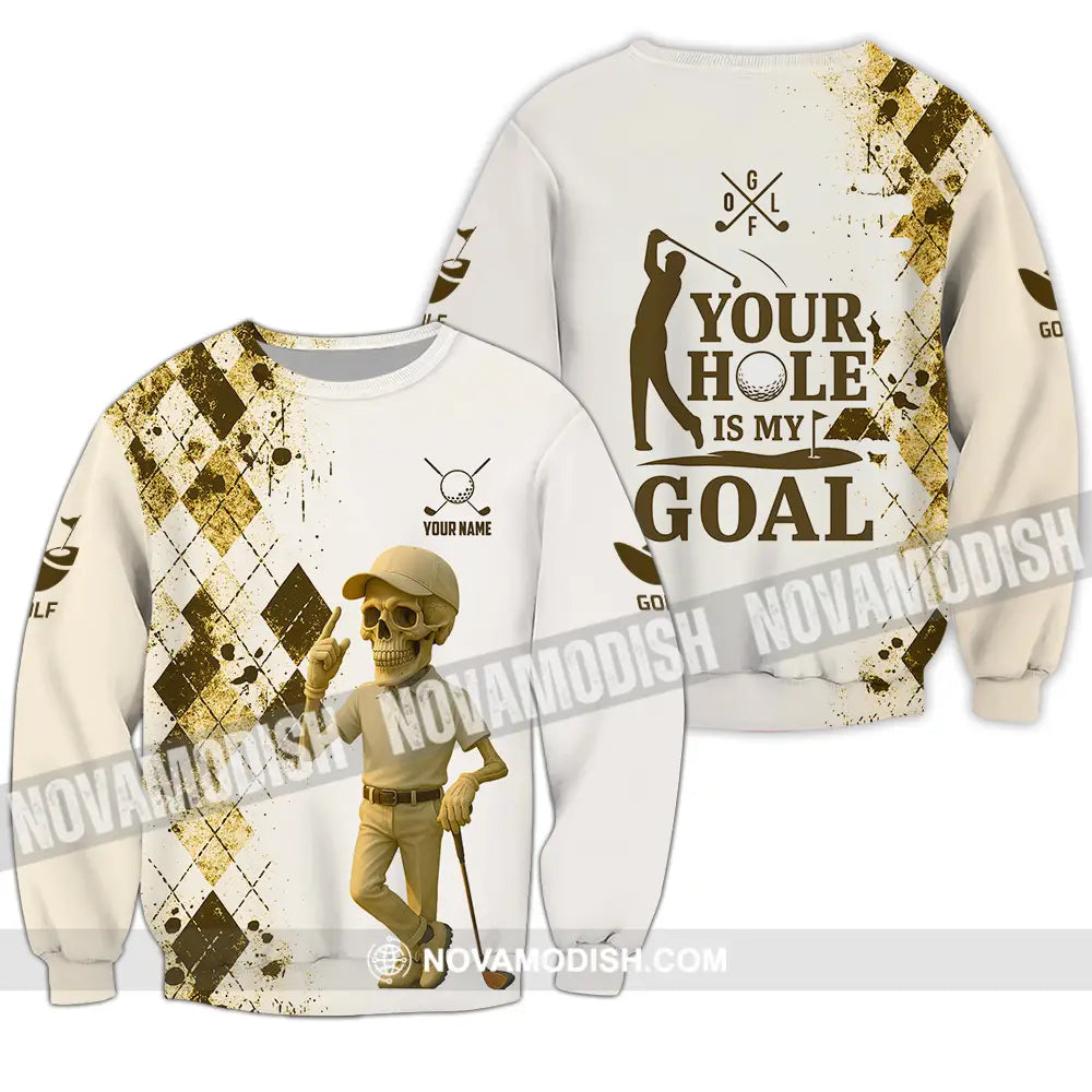 Unisex Shirt - Custom Golf Your Hole Is My Goal Shirt Long Sleeve / S T-shirt