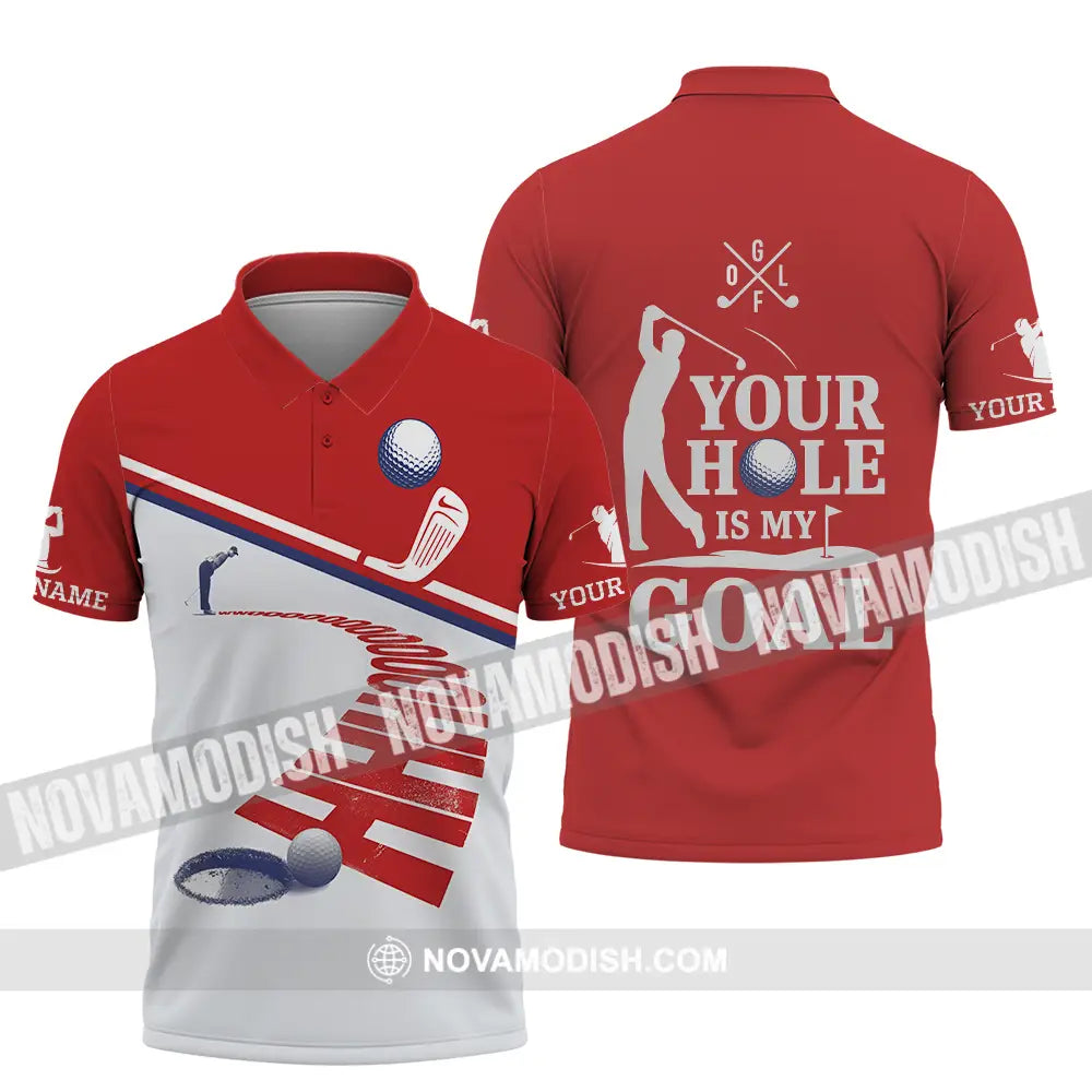 Unisex Shirt - Custom Golf Your Hole Is My Goal Shirt Polo Shirt / S T-shirt