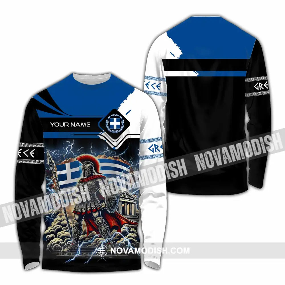 Unisex Shirt - Custom Greece Shirt Long Sleeve Shirt / S T-shirt