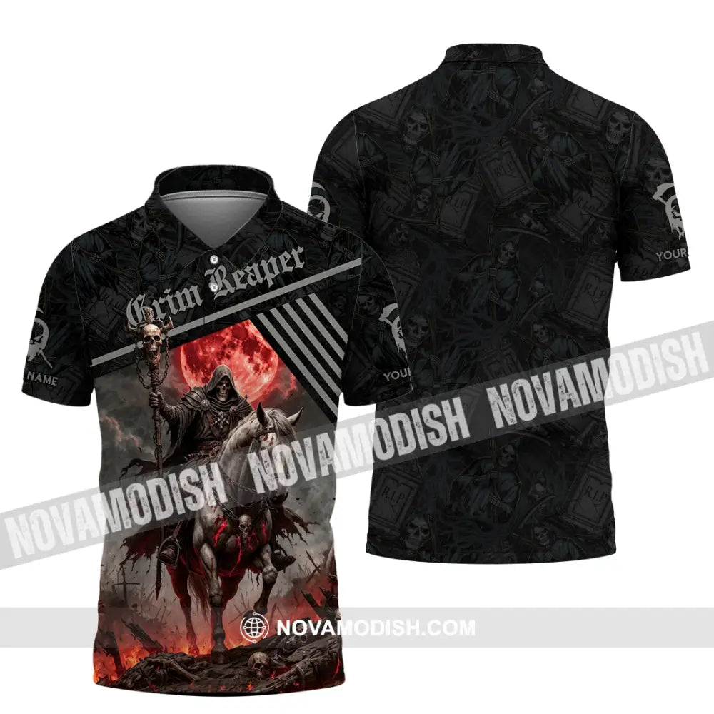 Unisex Shirt - Custom Grim Reaper Shirt Polo Shirt / S T-shirt