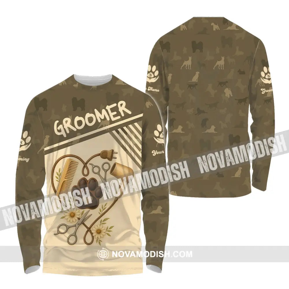 Unisex Shirt - Custom Groomer Shirt Long Sleeve Shirt / S T-shirt