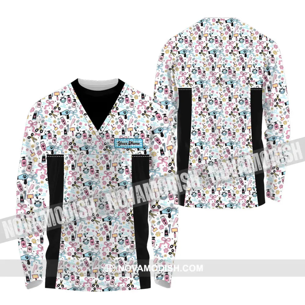 Unisex Shirt - Custom Groomer Shirt Long Sleeve Shirt / S T-shirt