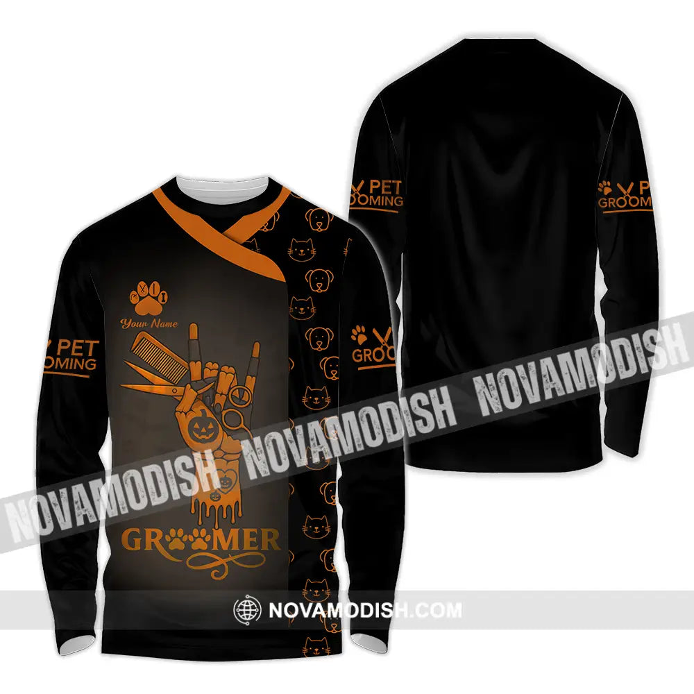 Unisex Shirt - Custom Groomer Shirt Long Sleeve Shirt / S T-shirt