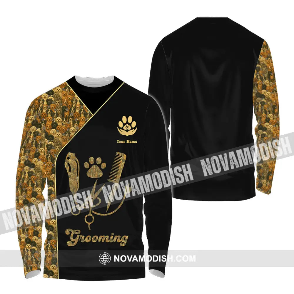 Unisex Shirt - Custom Groomer Shirt Long Sleeve Shirt / S T-shirt