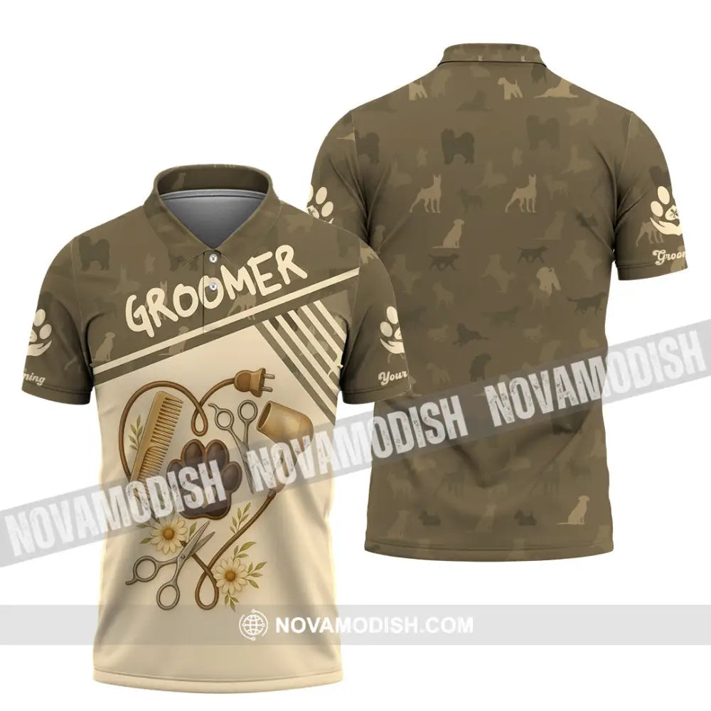 Unisex Shirt - Custom Groomer Shirt Polo Shirt / S T-shirt