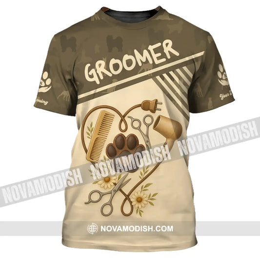 Unisex Shirt - Custom Groomer Shirt T-Shirt / S T-shirt