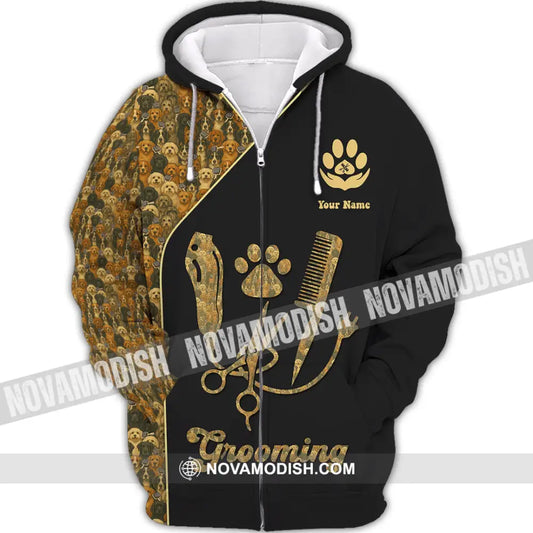 Unisex Shirt - Custom Groomer Shirt Zipper Hoodie / S T-shirt