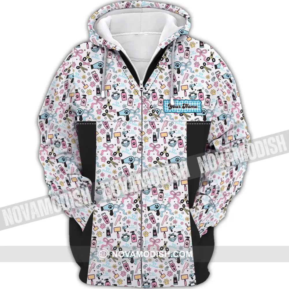 Unisex Shirt - Custom Groomer Shirt Zipper Hoodie / S T-shirt