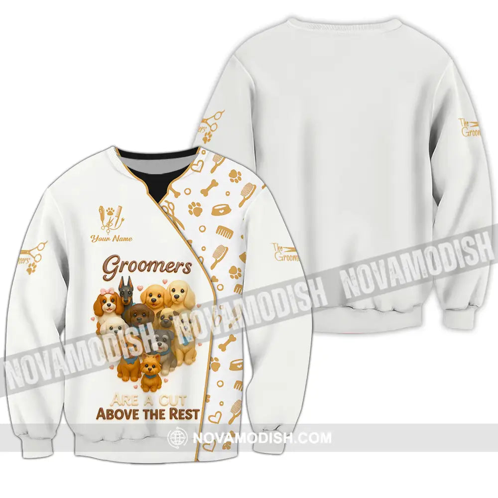 Unisex Shirt - Custom Groomers Are A Cut Above The Rest Shirt Long Sleeve / S T-shirt
