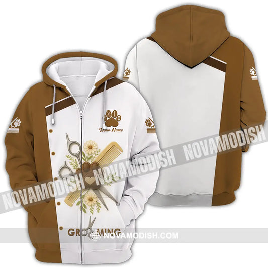 Unisex Shirt - Custom Grooming Shirt Zipper Hoodie / S T-shirt