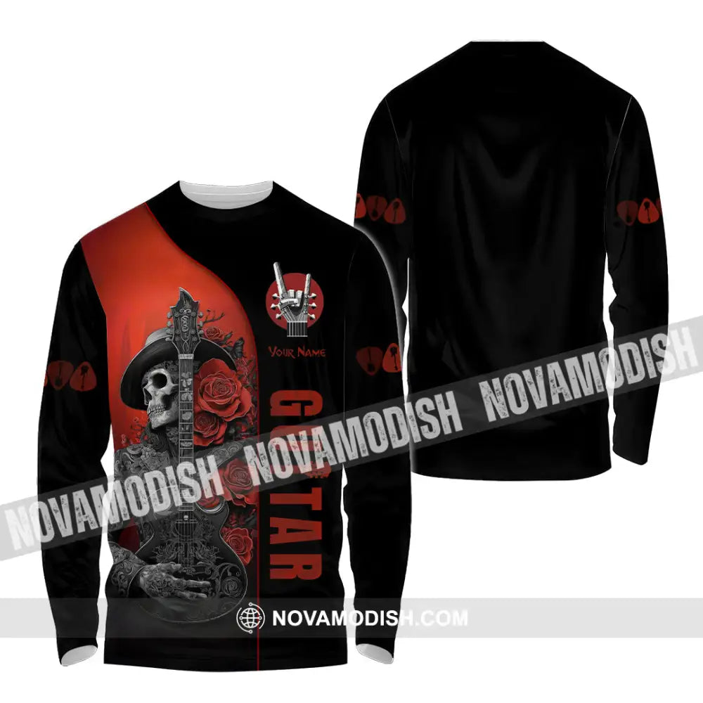 Unisex Shirt - Custom Guitar Player Shirt Long Sleeve Shirt / S T-shirt