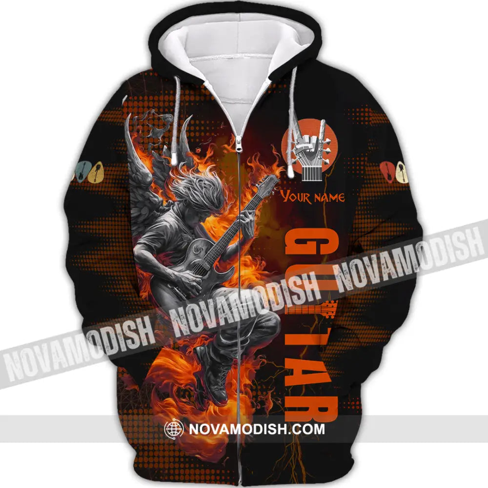Unisex Shirt - Custom Guitar Player Shirt Zipper Hoodie / S T-shirt