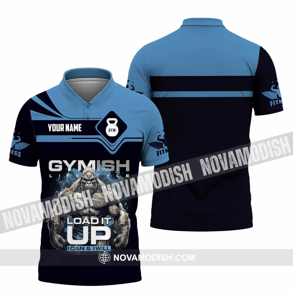 Unisex Shirt - Custom Gymish Life Style Load It Up Shirt Polo Shirt / S T-shirt