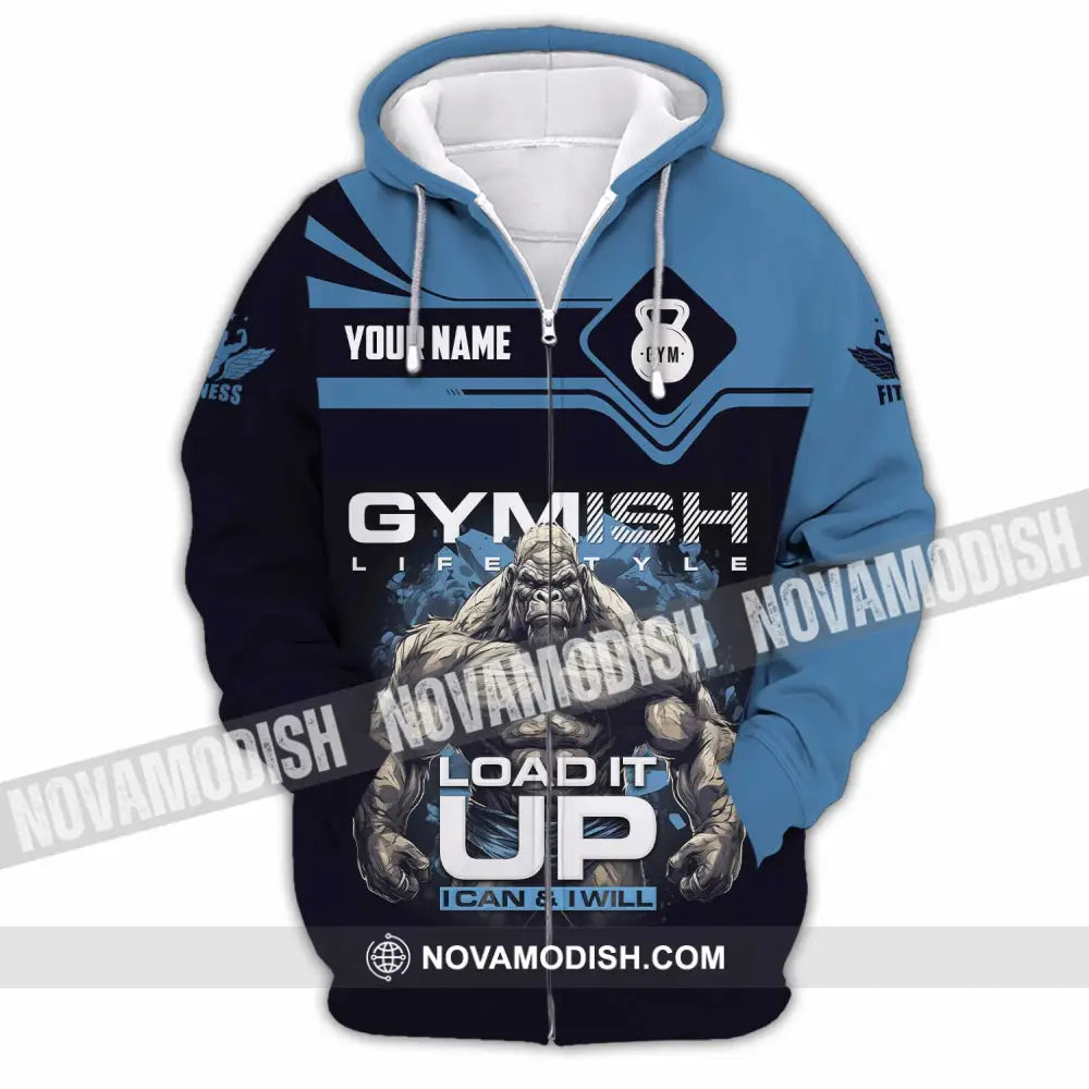 Unisex Shirt - Custom Gymish Life Style Load It Up Shirt Zipper Hoodie / S T-shirt