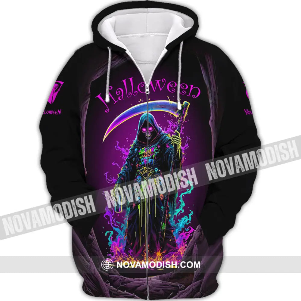 Unisex Shirt - Custom Halloween Design Shirt Zipper Hoodie / S T-shirt