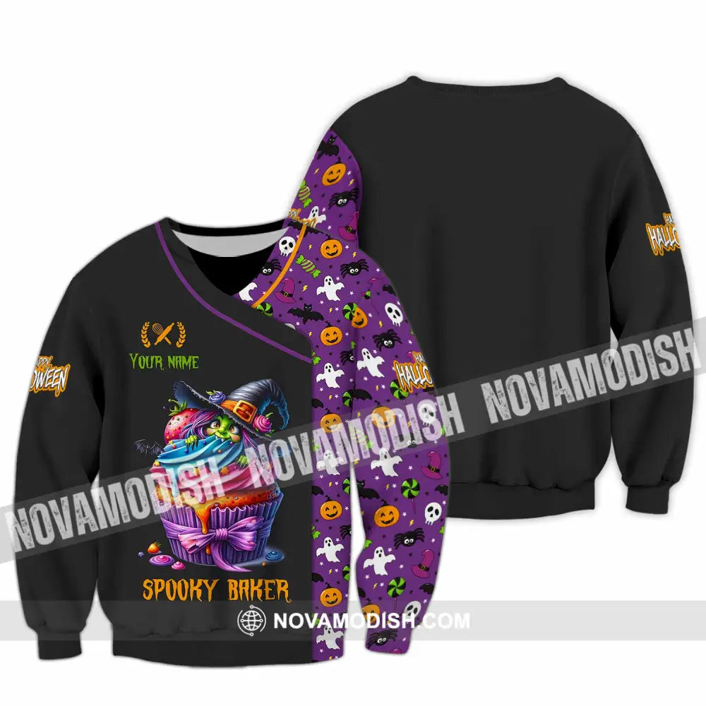 Unisex Shirt - Custom Halloween Spooky Baker Shirt Long Sleeve / S T-shirt