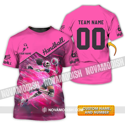 Unisex Shirt - Custom Handball Pink Shirt T-shirt