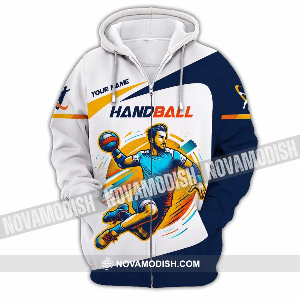 Unisex Shirt - Custom Handball Shirt Zipper Hoodie / S T-shirt