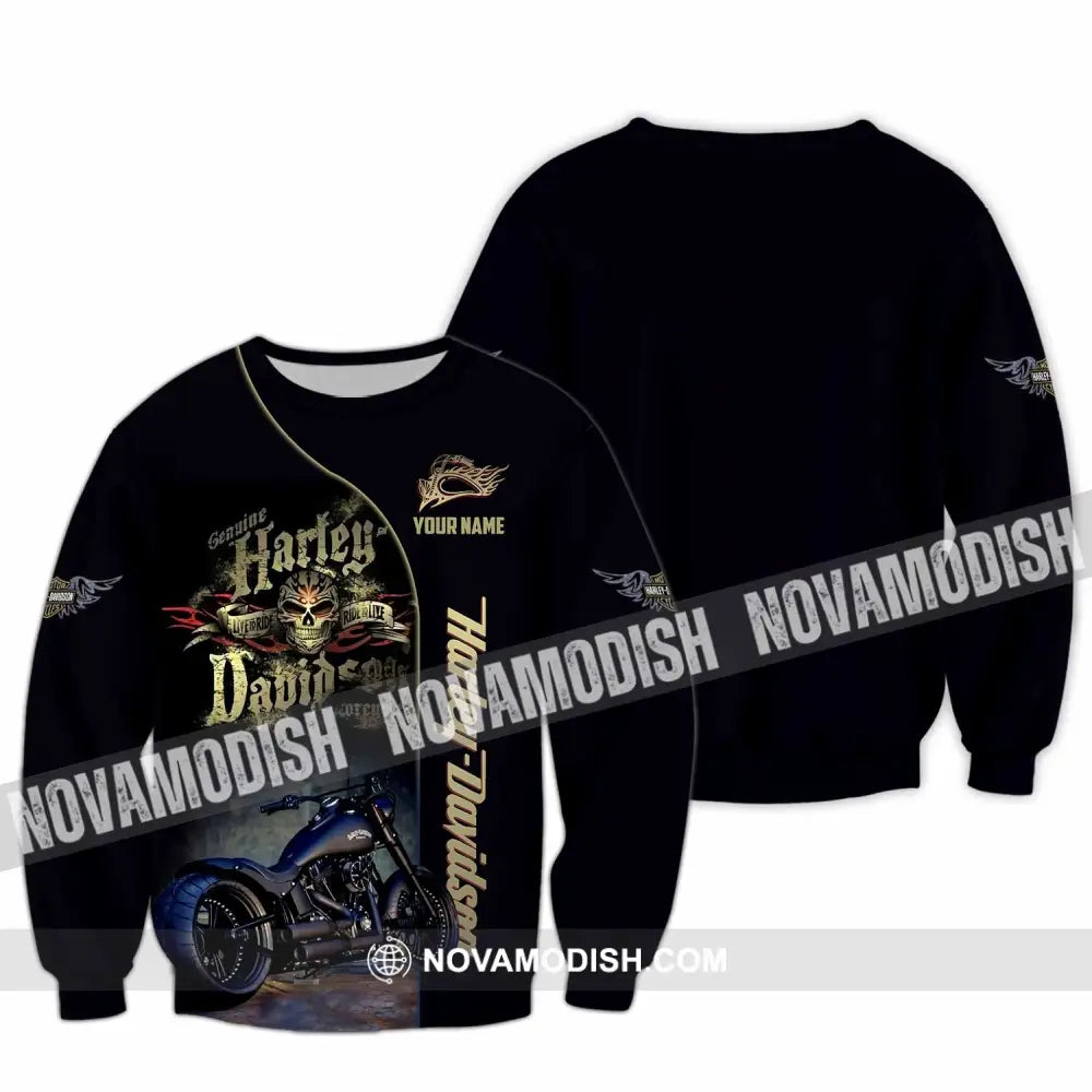 Unisex Shirt - Custom Harley Davidson Shirt Long Sleeve / S T-shirt